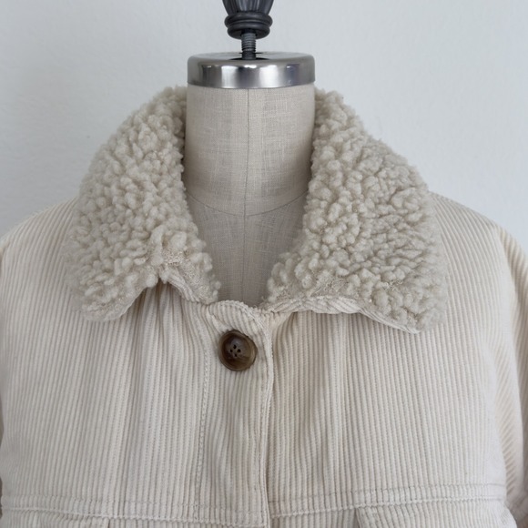 Lucky Brand Womens Corduroy Sherpa coat Size Small - Picture 6 of 16